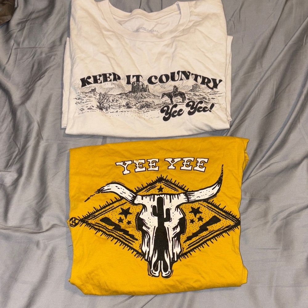 Two YeeYee Apparel Women’s Short Sleeve T-shirts